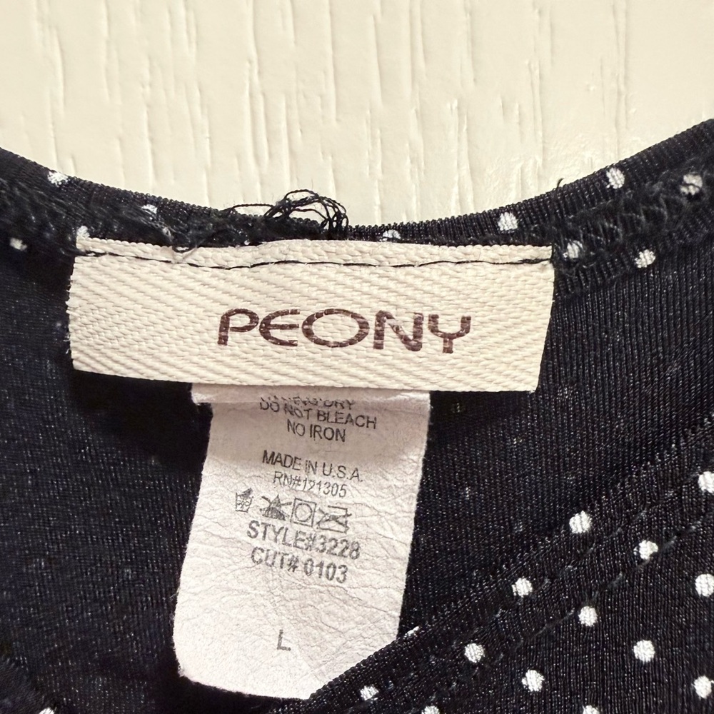 Black Polka Dot Sleeveless Dress Large - Picture 2 of 4